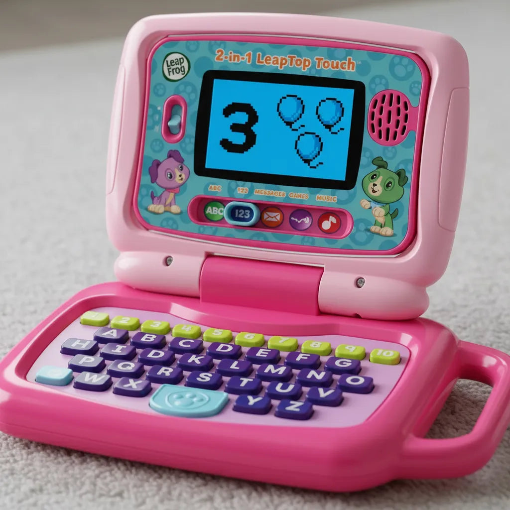 Juguete Laptop Educativa 2 En 1 Pantalla Táctil Rosado Niños