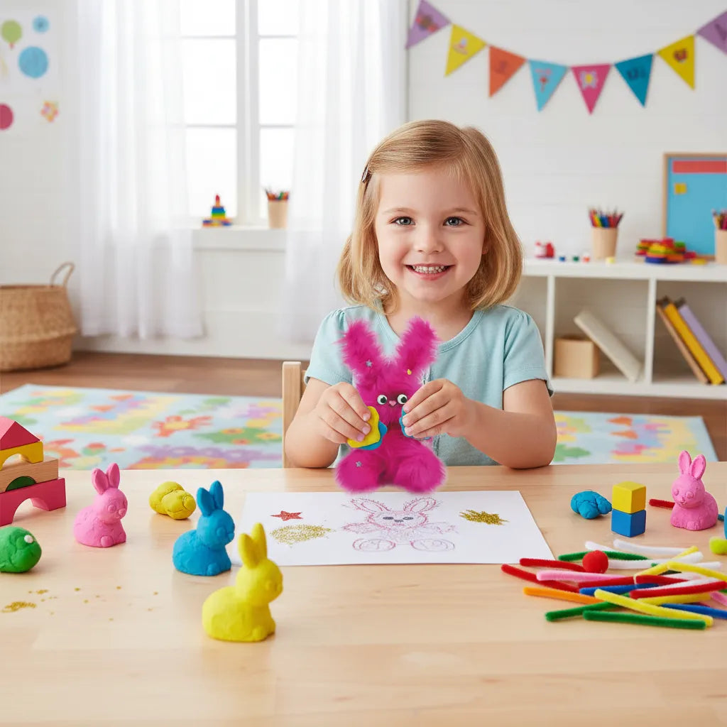 Juego Molde Para Manualidades Conejo Loco Para Niños
