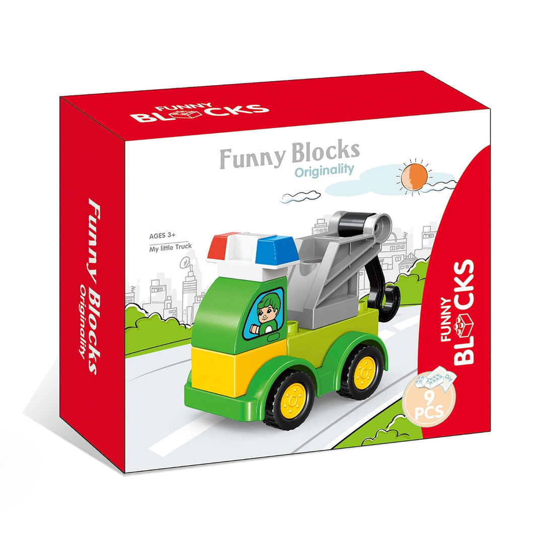 Juego camión Grúa 9 Piezas para Niños