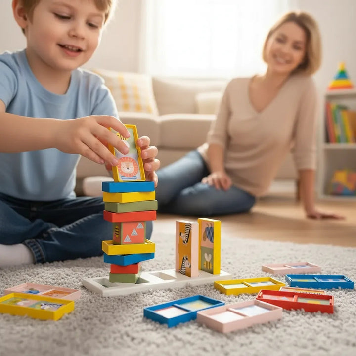 Juego Didáctico Dominó  De Doble Cara Para Niños