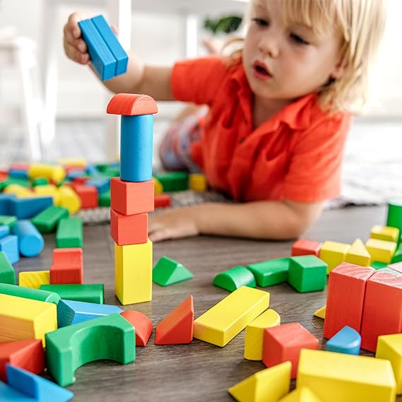 Bloques Logicos De Madera Motricidad Fina 200 Piezas Niños