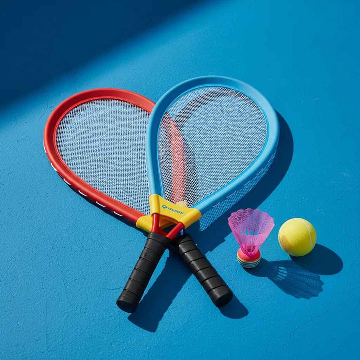 Set De Raquetas Grande De Tenis Y Bádminton