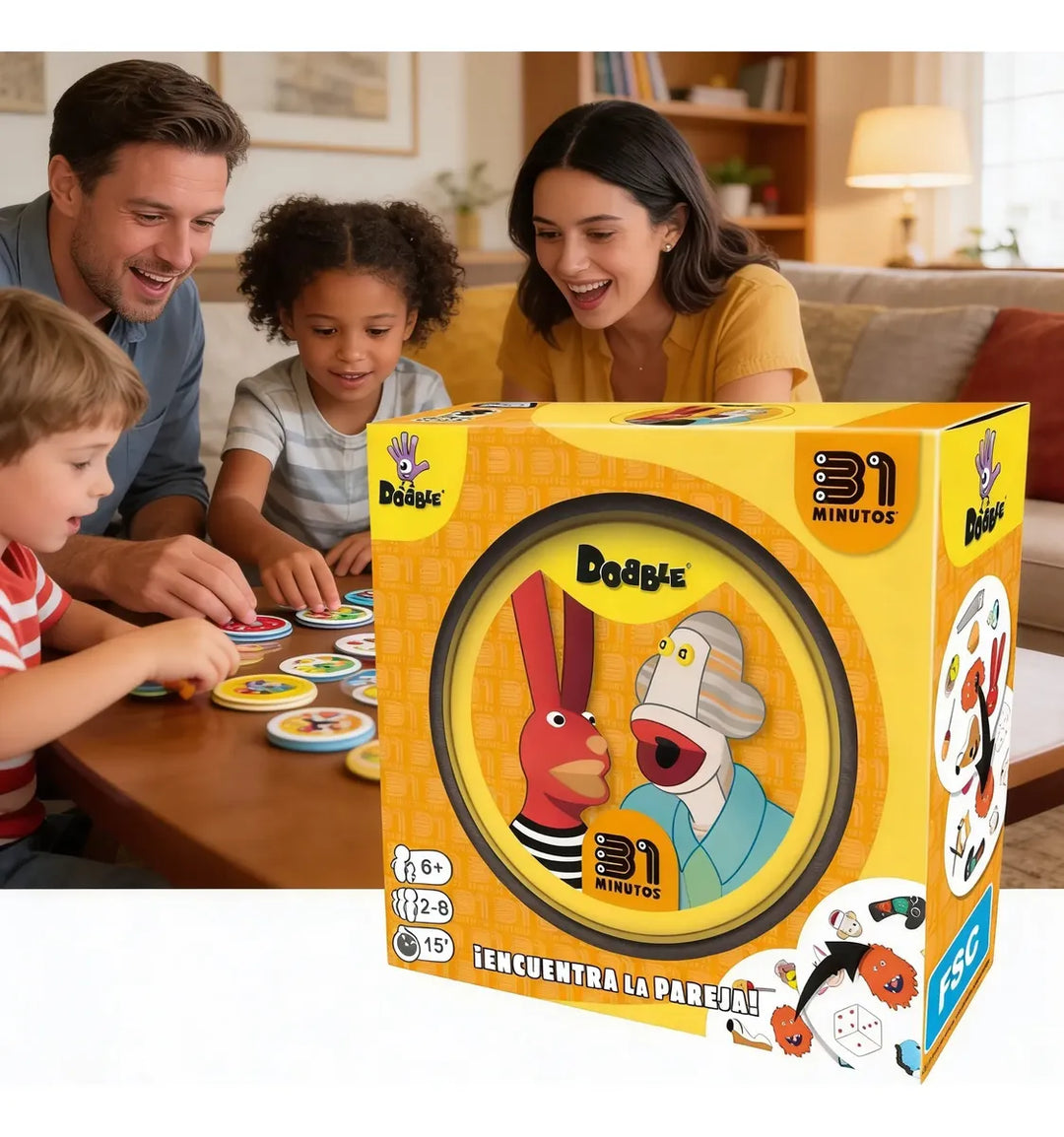 Juego De Mesa Dobble 31 Minutos Estrategia Niños Familia