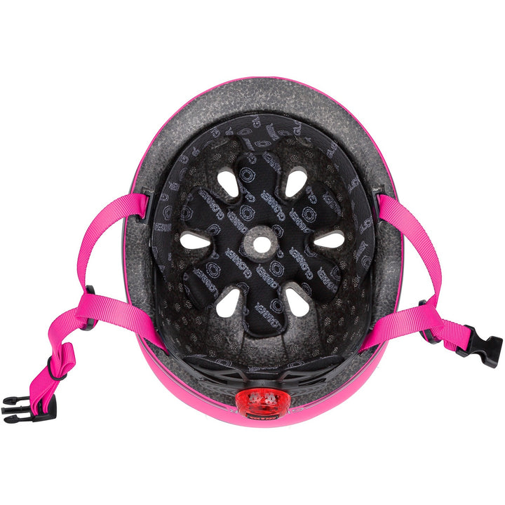 Casco Protector Niños Con Luz Led Ajustable rosado