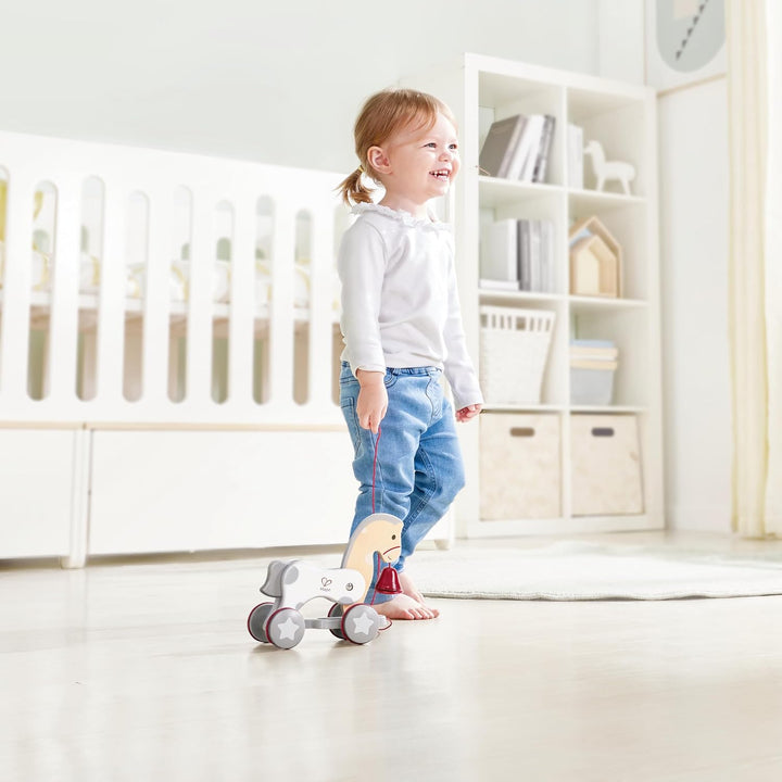 Juguete Motricidad Pony de Arrastre Hape Madera Para Niños