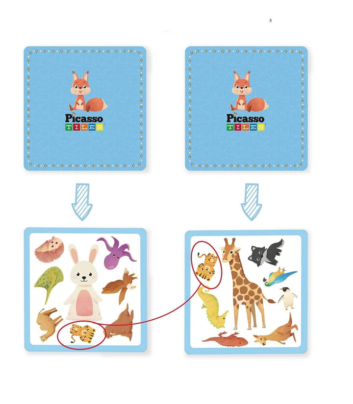 Juego Estimulación De Memoria Animales Para Niños