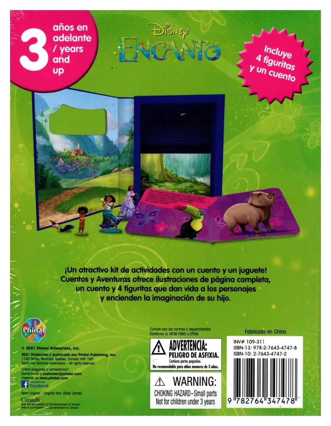 Libro Infantil  Encanto 4 Figuras Para Niños