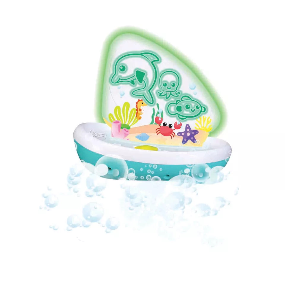 Juguete Para El Baño Barco Con Luces Niños