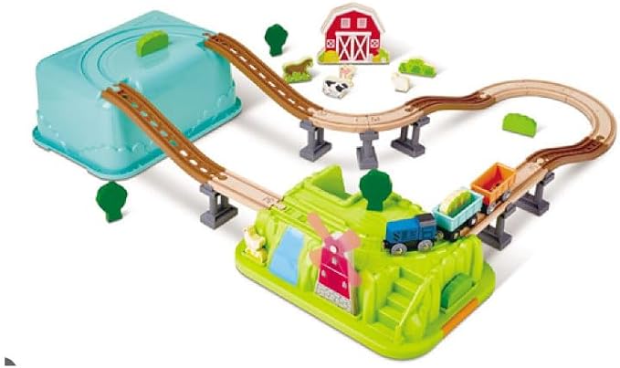 Set Didáctico De Tren De Granja Hape Para Niños
