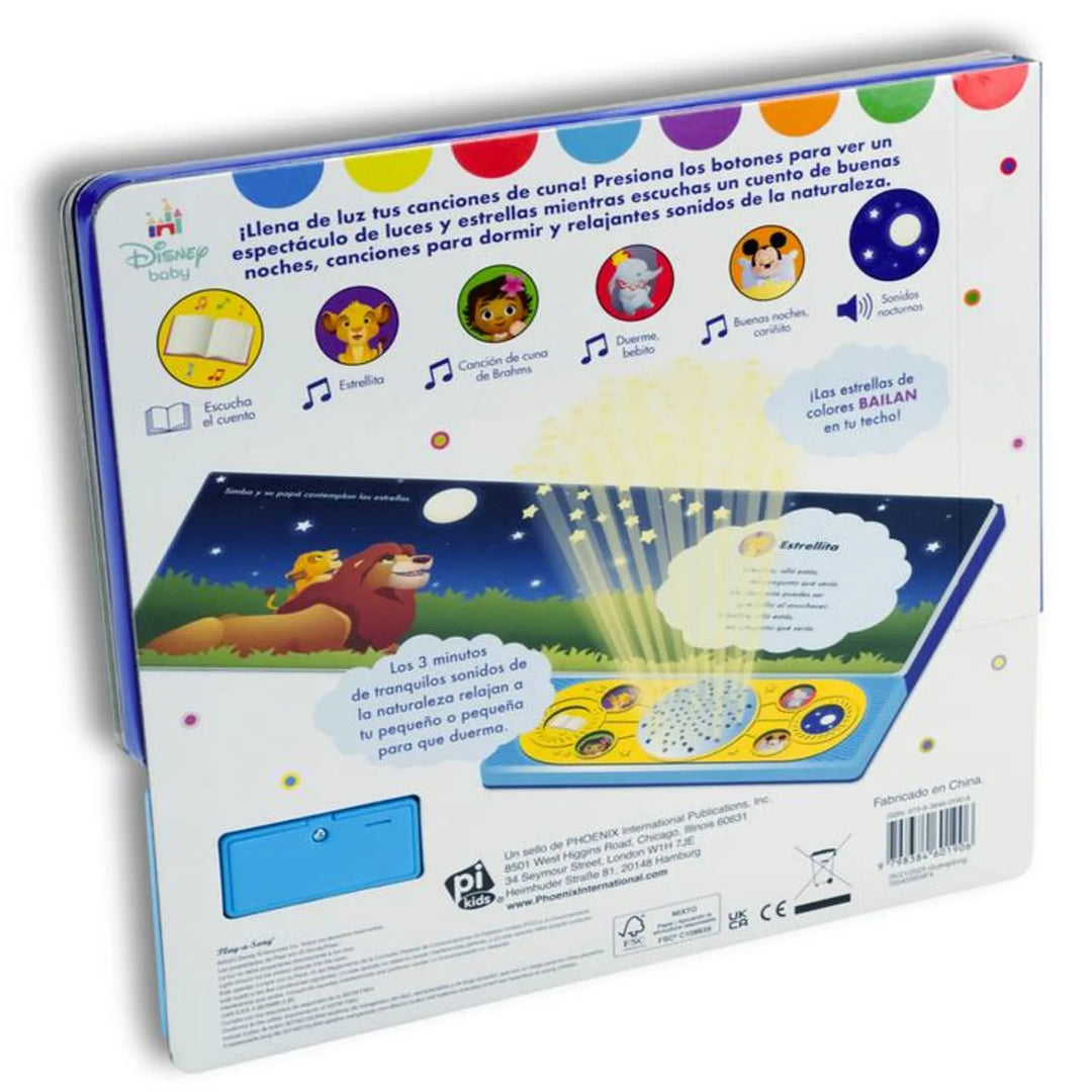 Libro Proyector Canciones Para Dormir Disney Baby Para Niños