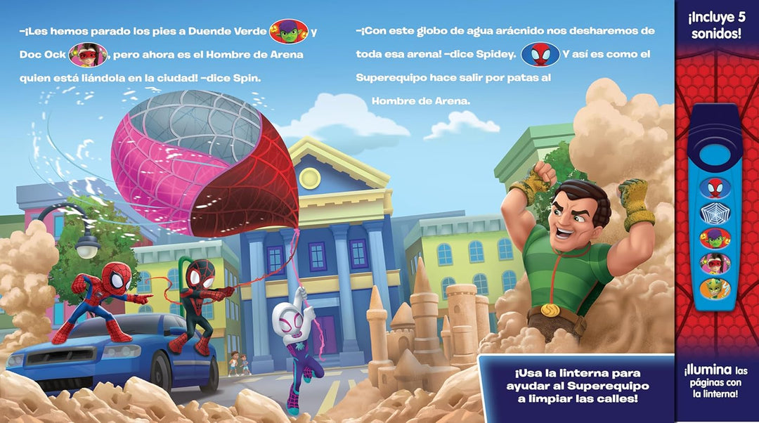 Libro Spidey Y Su Superequipo Linterna Niños