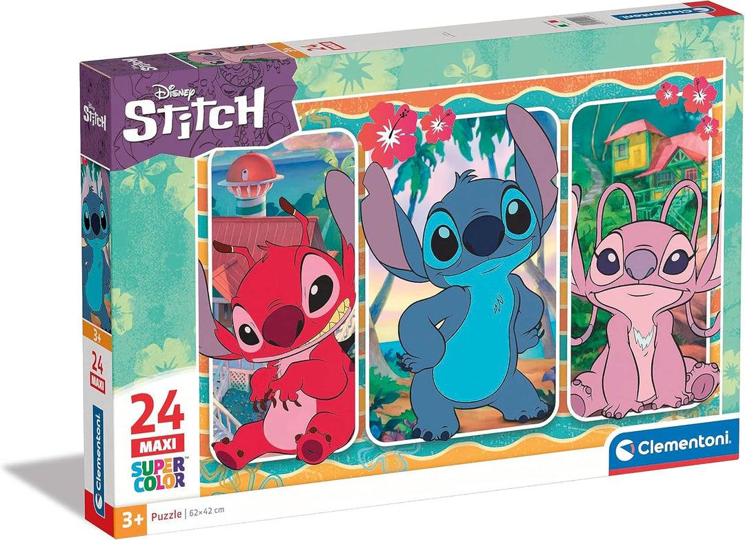 Rompecabezas 24 Piezas Stitch Y Amigos Niños
