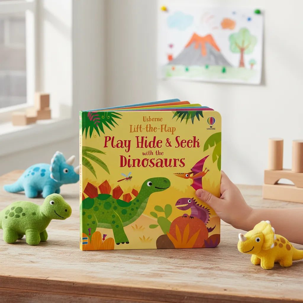 Libro Didáctico Escondite Con Los Dinosaurios Para Niños