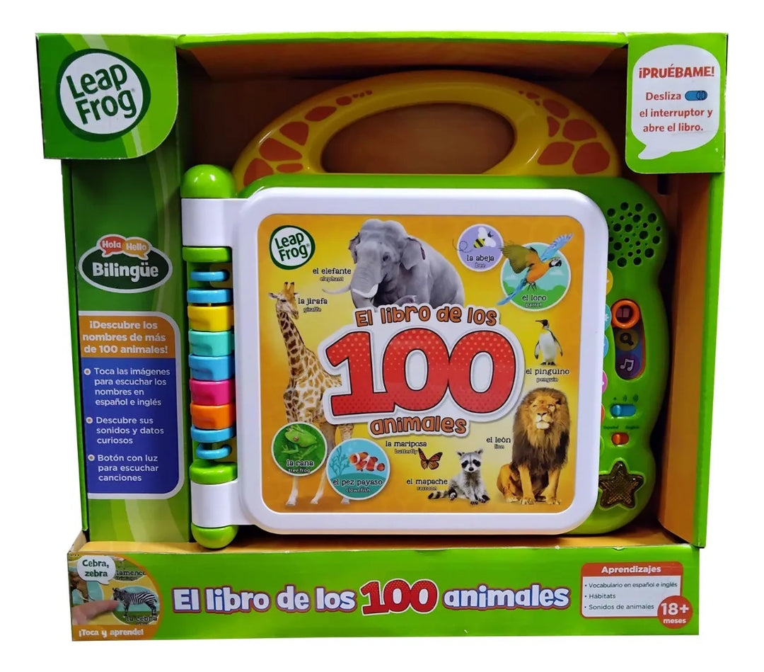Juguete Libro Bilingüe De Animales Para Niños