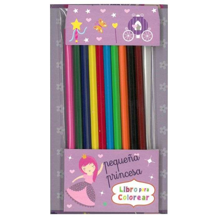 Libro Set Para Colorear Princesas Con Colores Niños