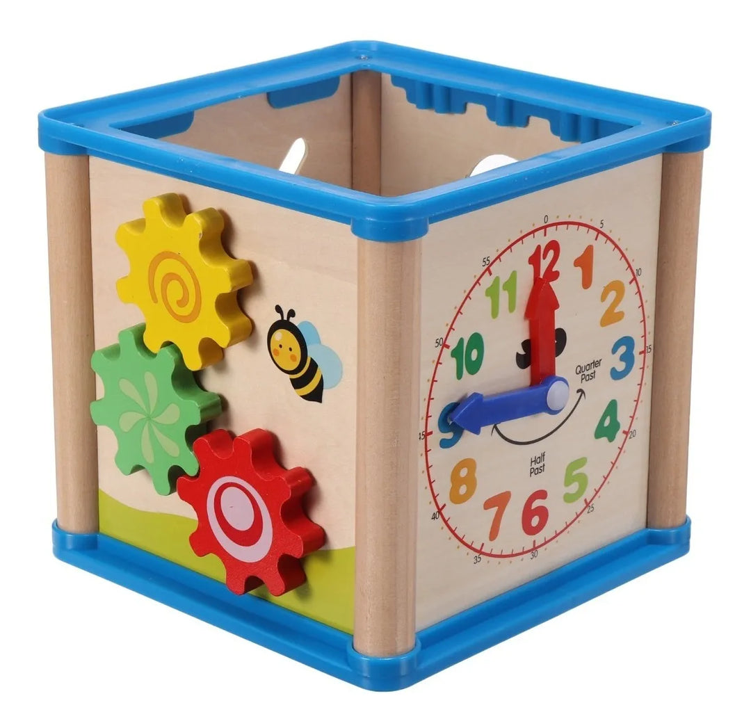 Juguete Cubo Didáctico Multifuncional En Madera Para Niños