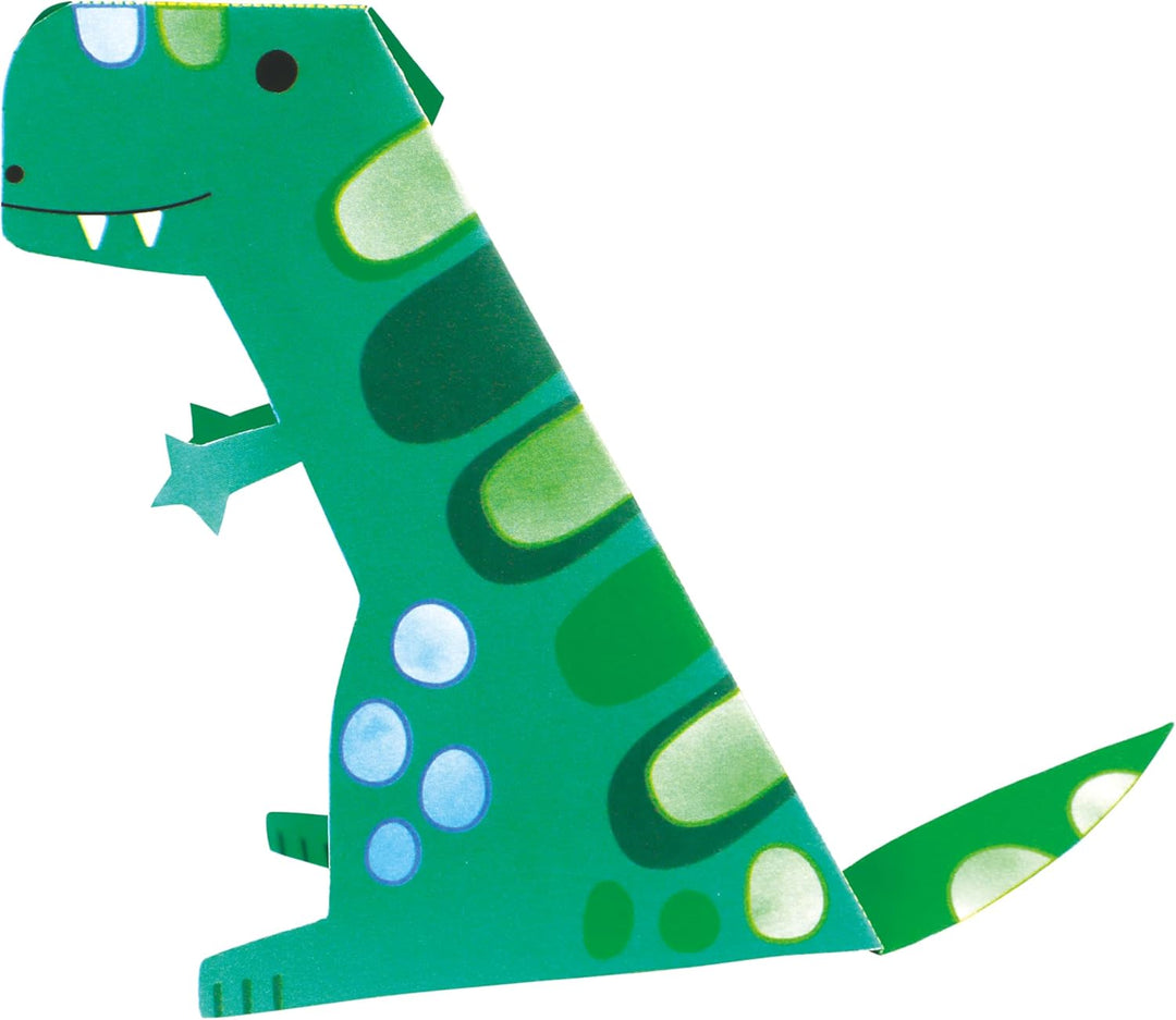 Set Acuarela Y Origami Dinosaurio Para Niños