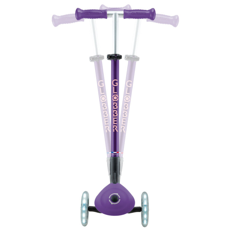 Patineta Primo Plus Lights Plegable Morado Para Niños