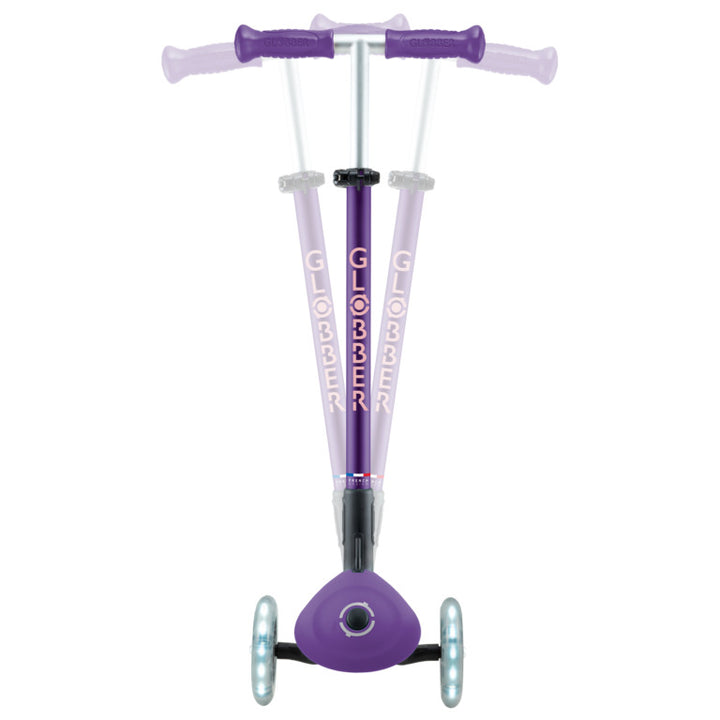 Patineta Primo Plus Lights Plegable Morado Para Niños