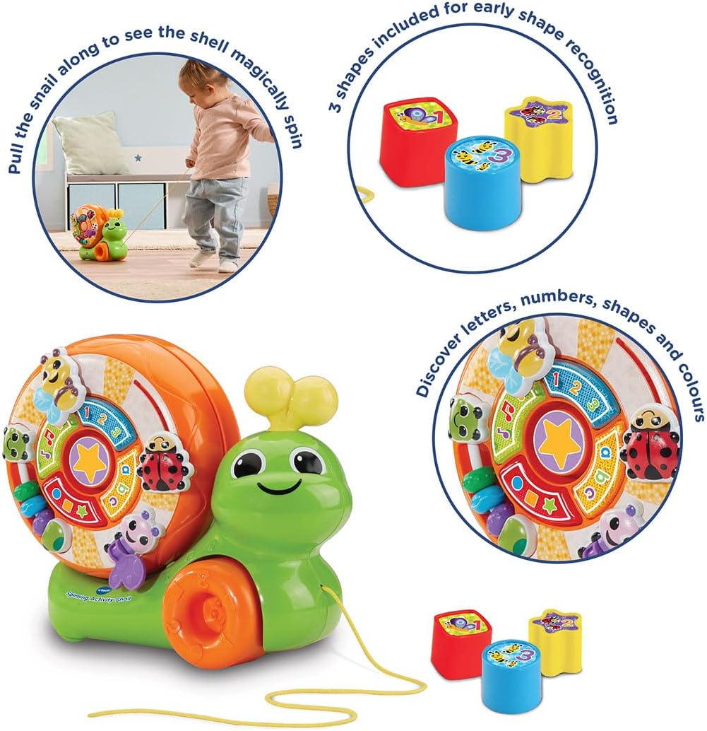 Juguete Caracol Con Figuras Y Colores Niños