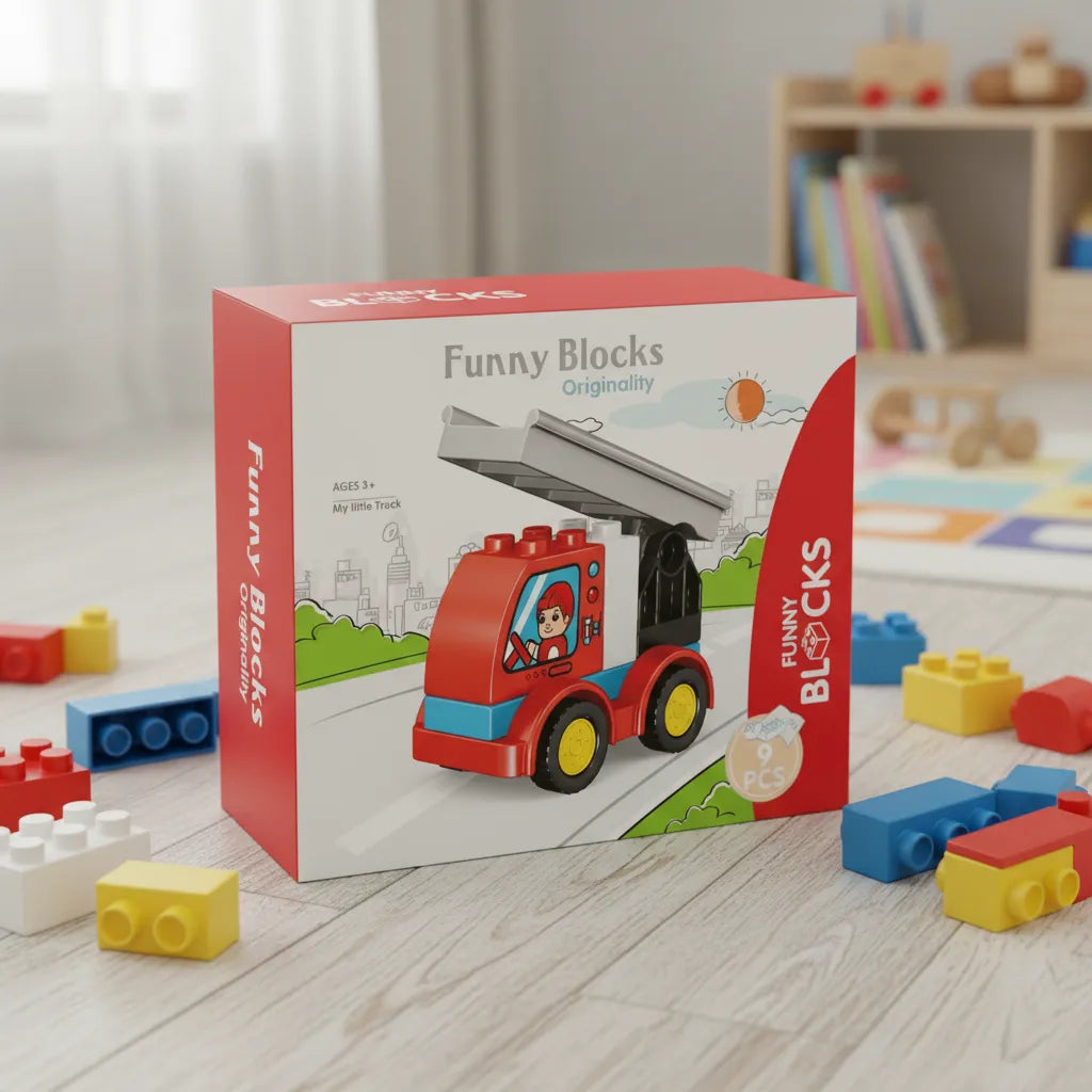 Juego camión Bombero Armable 9 Piezas Niños