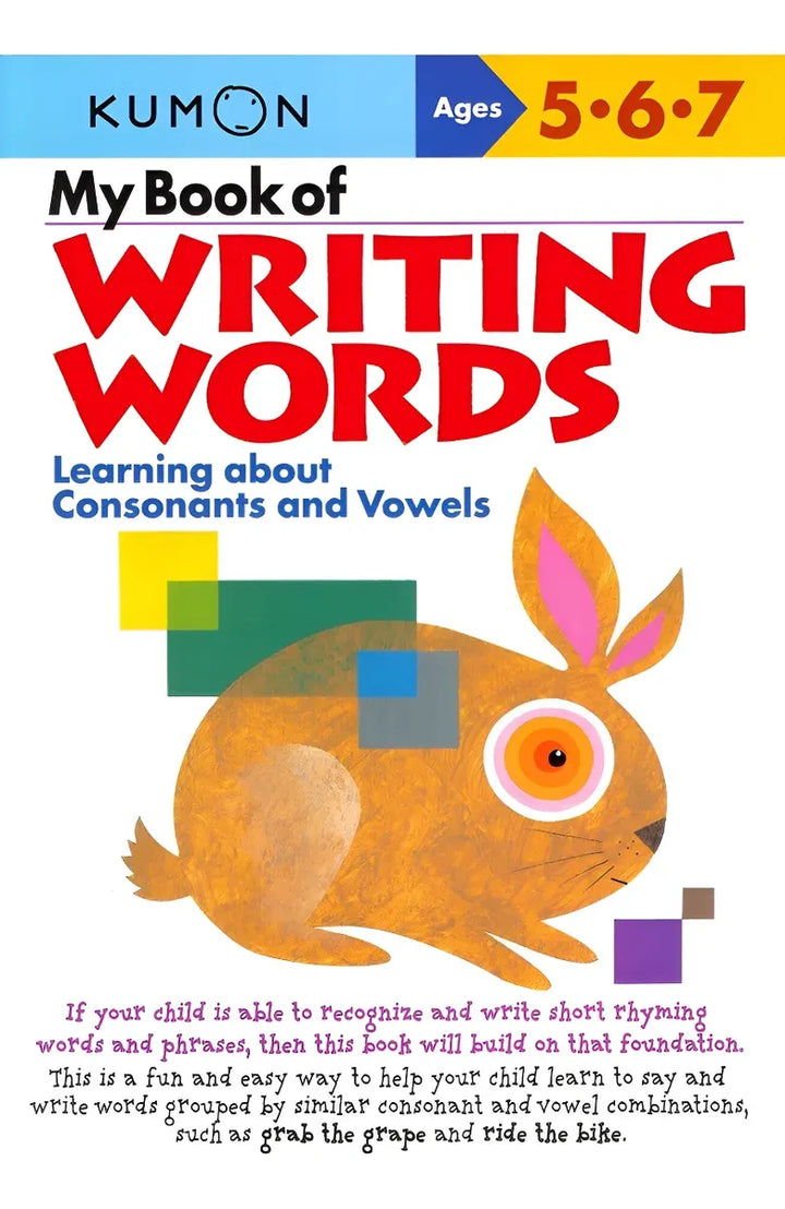 Libro Didáctico Kumon My Book Of Writing Words Niños