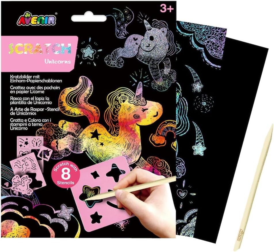Juego Arte Mágico Rasca Unicornios Niños