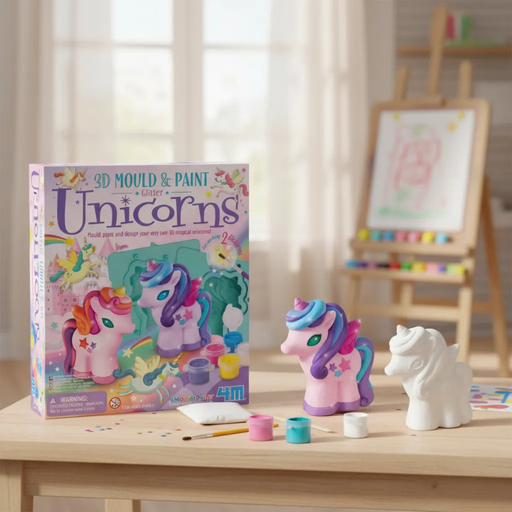 Kit Creativo Moldea Y Pinta Unicornios 3d Para Niñas