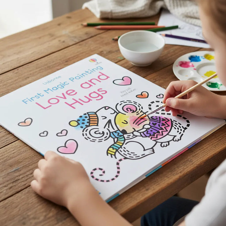 Libro Primer Cuadro Mágico Amor Y Abrazos Para Pintar Niños