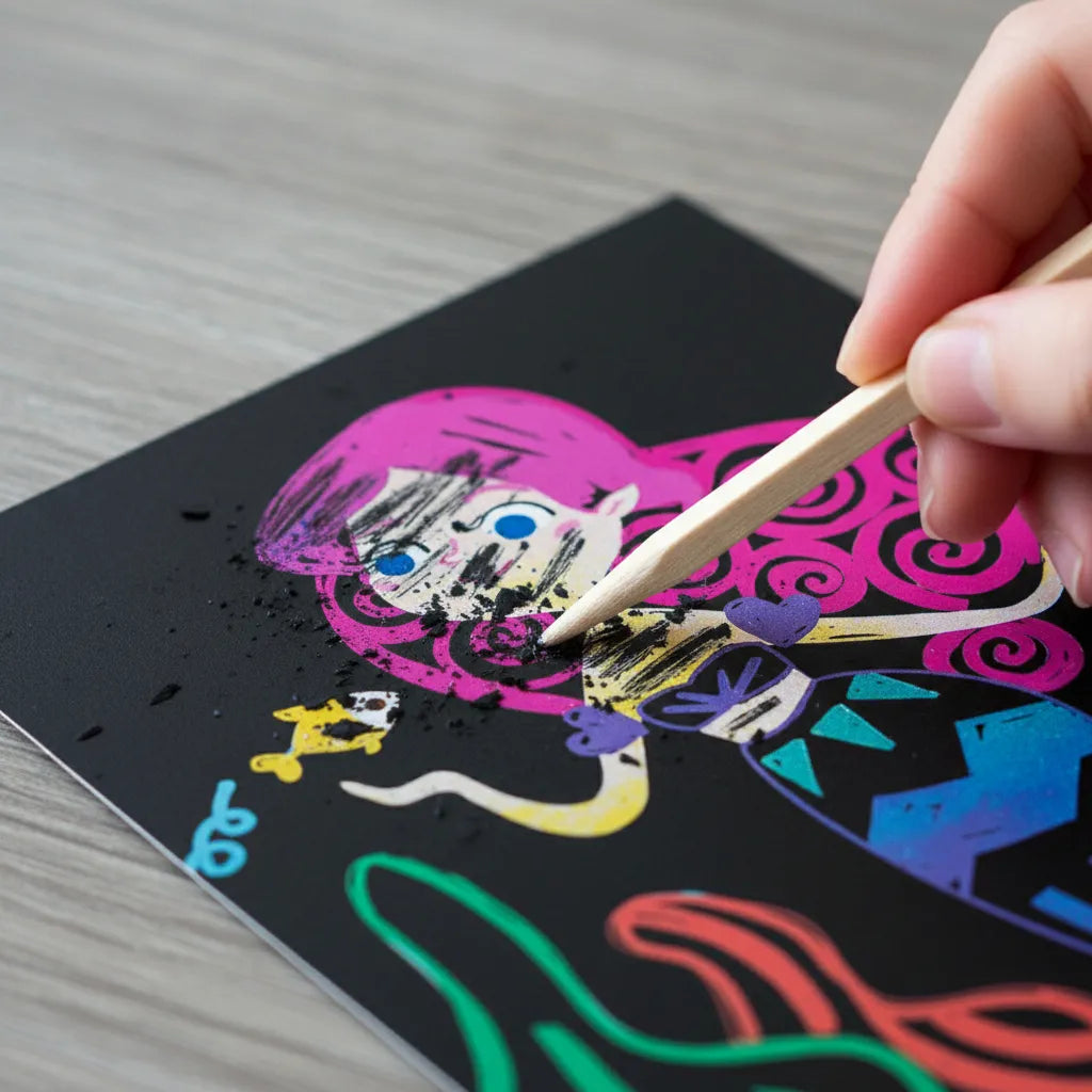 Set De Arte y Manualidades Para Raspar Sirenas