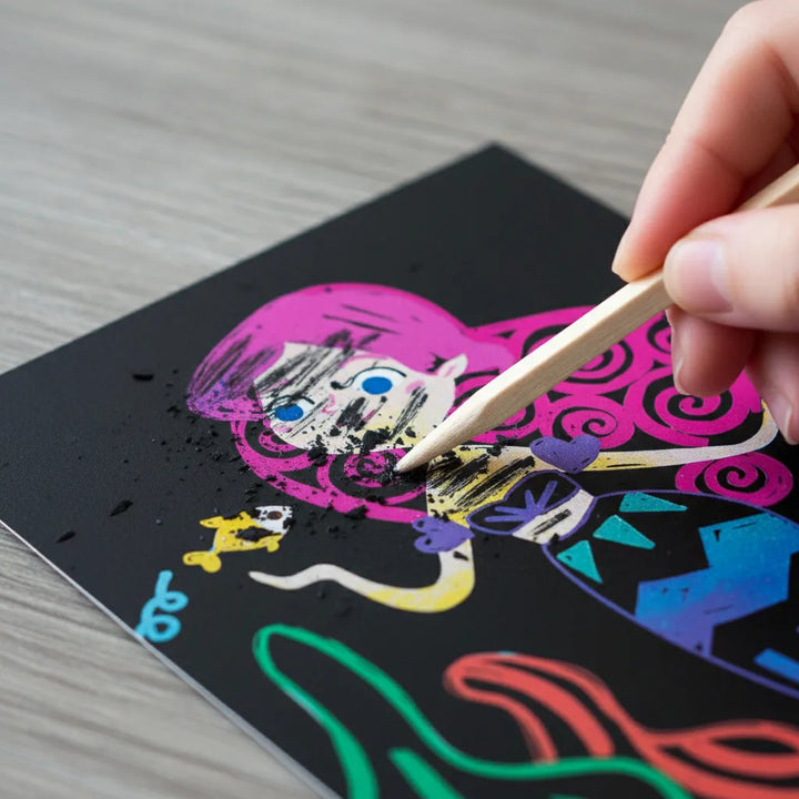 Set De Arte y Manualidades Para Raspar Sirenas