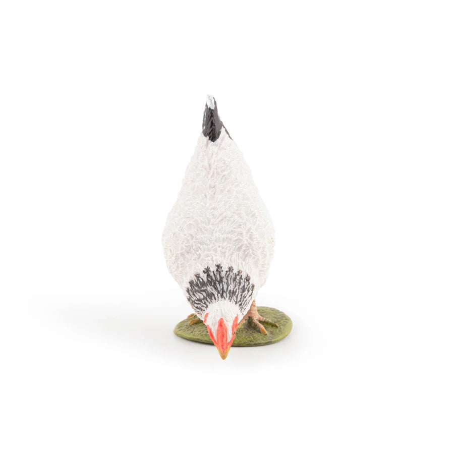 Figura Coleccionable Gallina Blanca Pitado A Mano Papo Niños