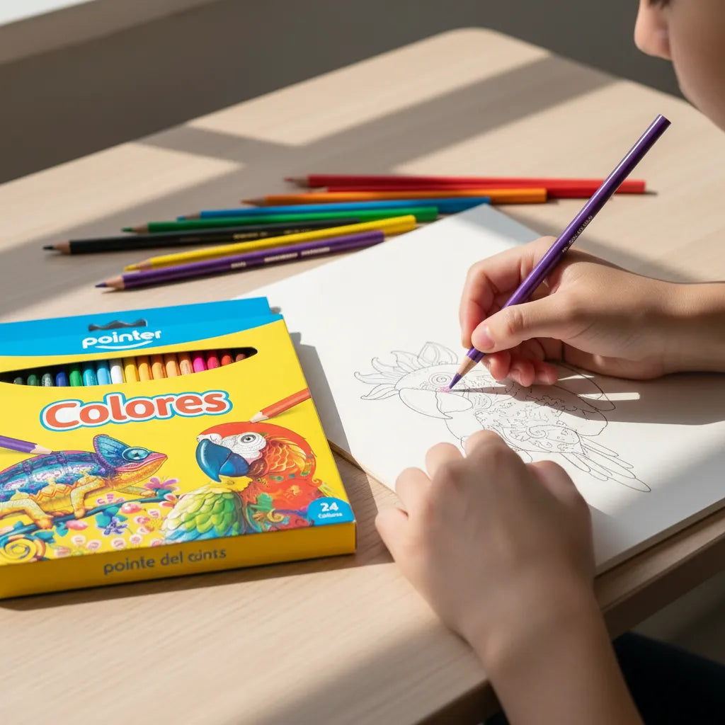 Caja De Colores Lápices 24 Unidades Para Niños