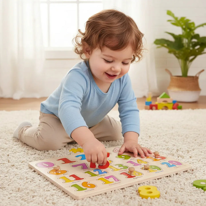 Rompecabezas Números De Madera Para Niños