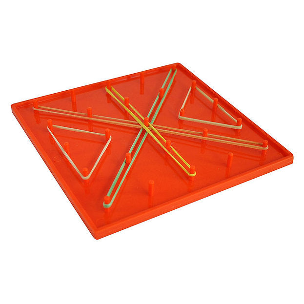 Juego Geoplano De 25 Pines naranja Para Niños