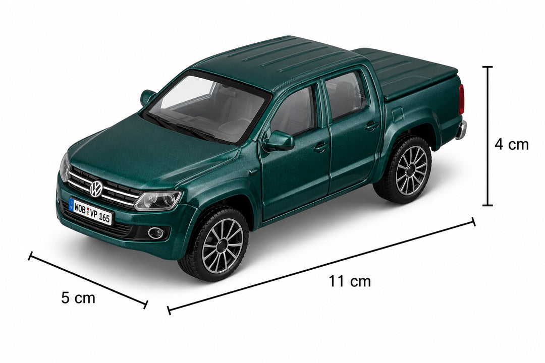 Carro A Escala 1/36 Bburago Vokswagen Amarok Verde
