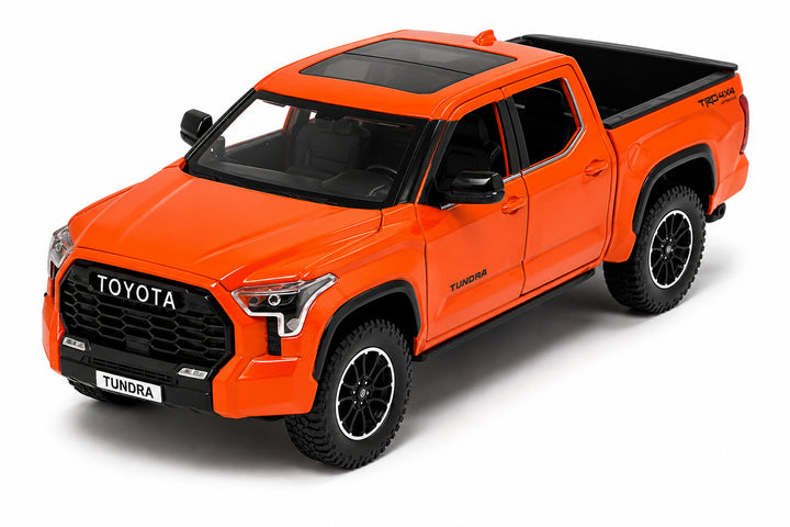 Carro Coleccionable 1:36 Toyota Tunddra Trd Pro Naranja