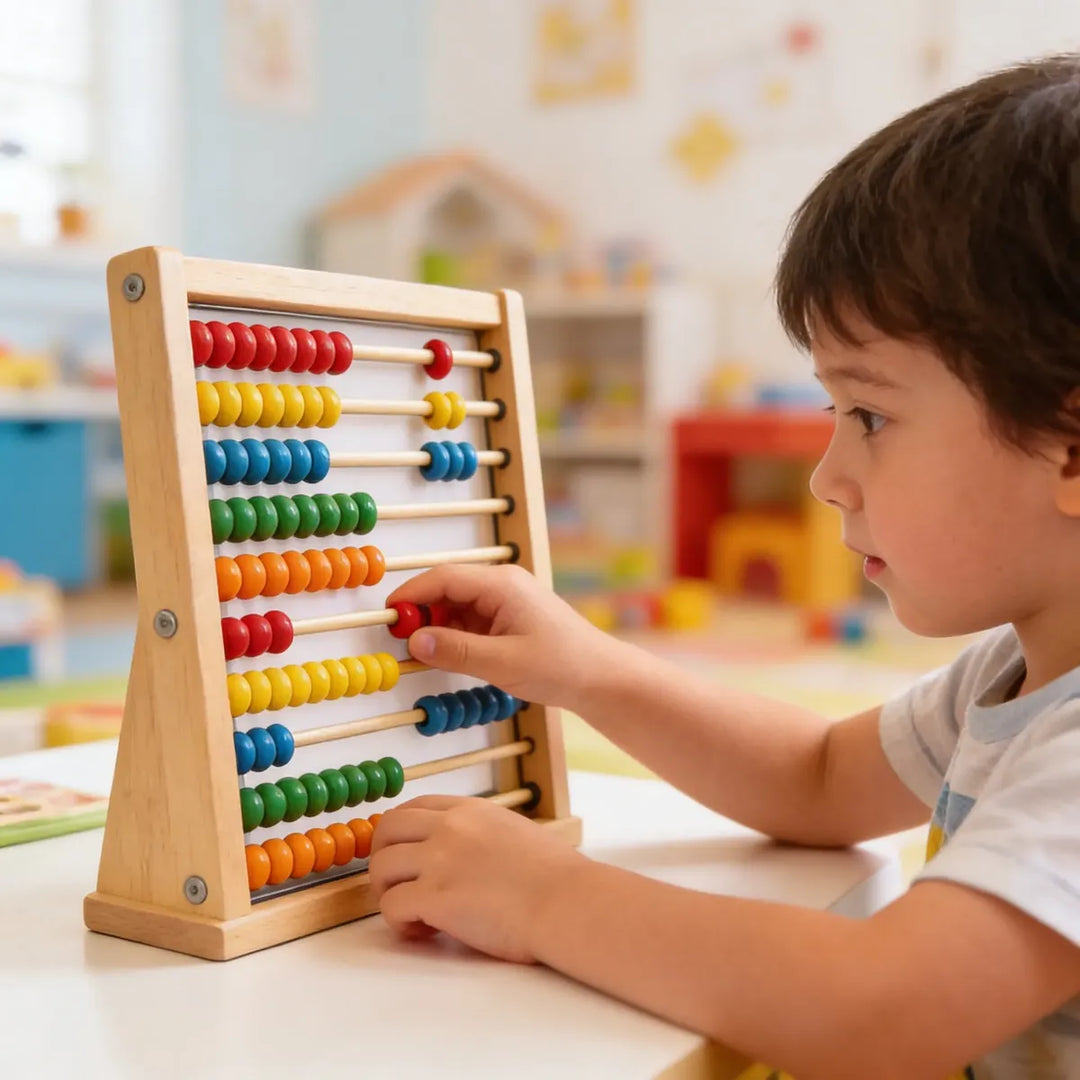 Juego De Mesa Ábaco Magnético En Madera 2 En 1 Para Niños