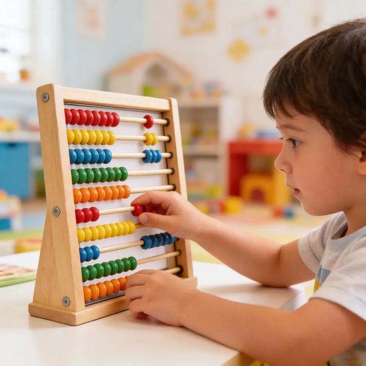 Juego De Mesa Ábaco Magnético En Madera 2 En 1 Para Niños