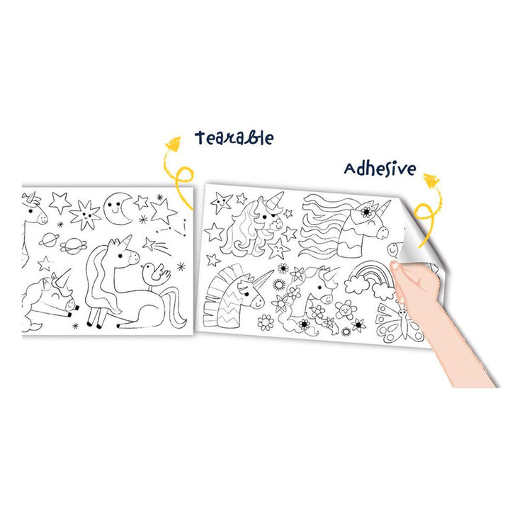 Kit Adhesivo Para Colorear Espacial Para Niños