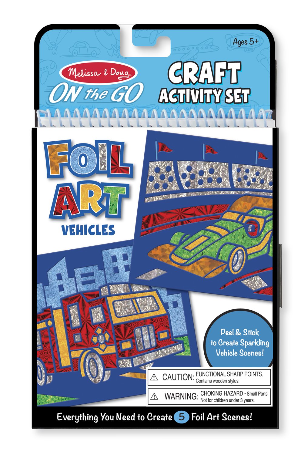 Libro De Actividades Script Vehículos Papel Aluminio Niños