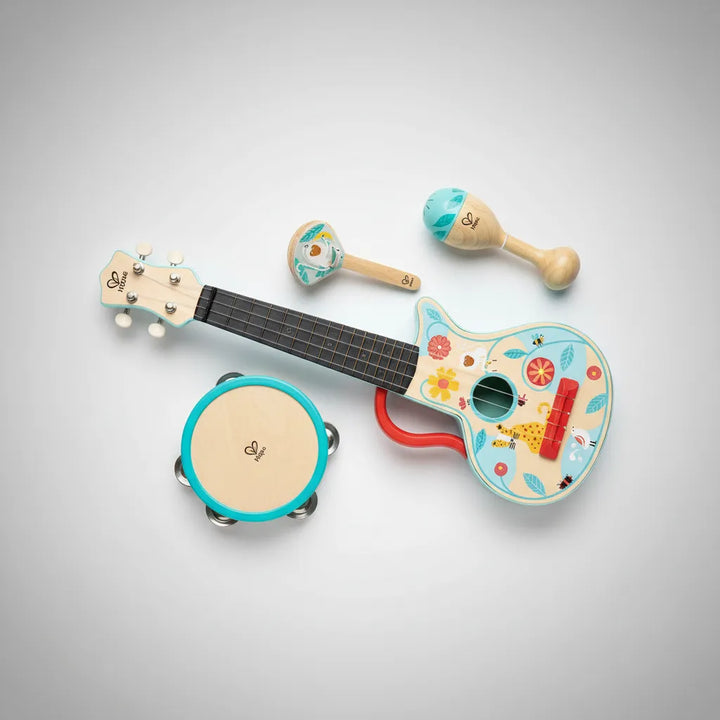 Juego Set  Musical 4 En 1 Madera Para Niños
