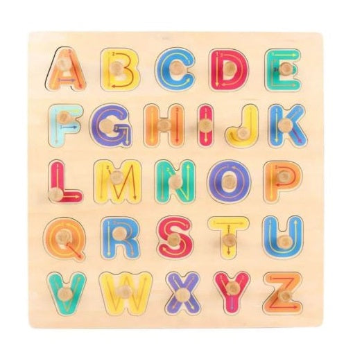 Juego Didáctico Alfabeto En Madera Para Niños