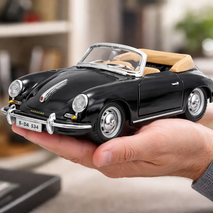 Carro A Escala 1/24 Porsche 356b Cabriolet Negro