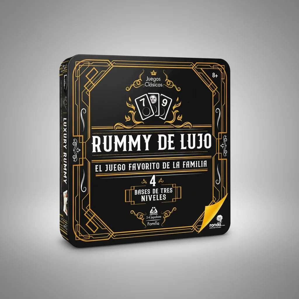 Juego De Mesa Rummy De Lujo Lata Para Niños