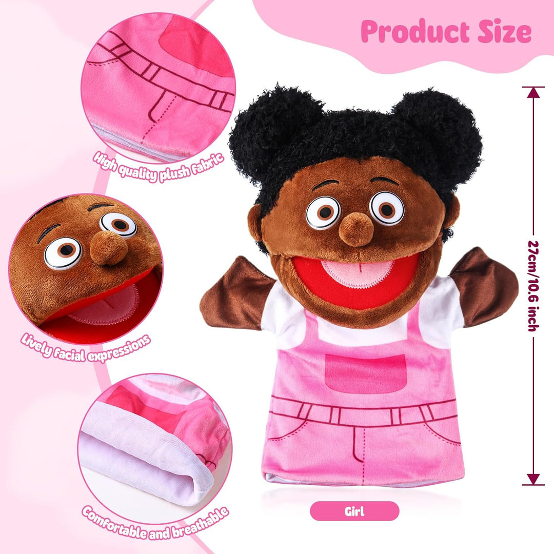 Juguete Didáctico Títere Marioneta Niña vestido rosa Niños