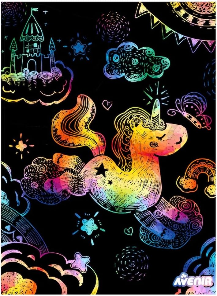 Juego Arte Mágico Rasca Unicornios Niños