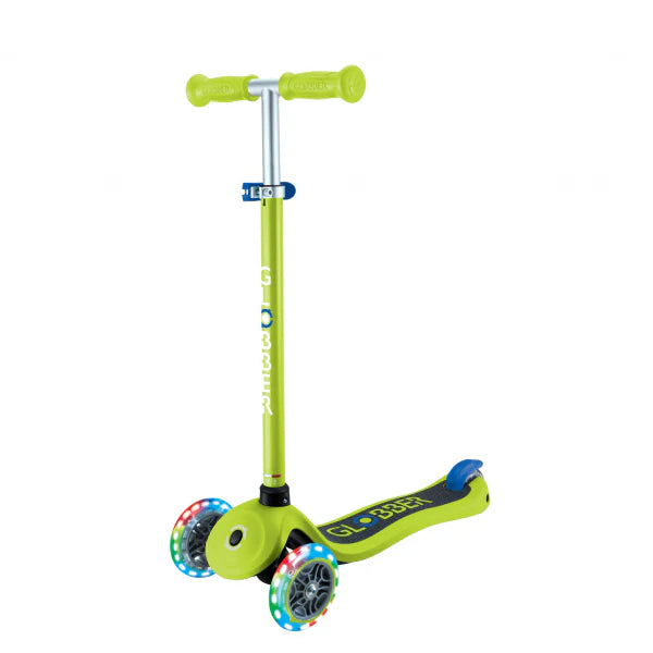Patineta Primo Lights verde Luces Led Para Niños