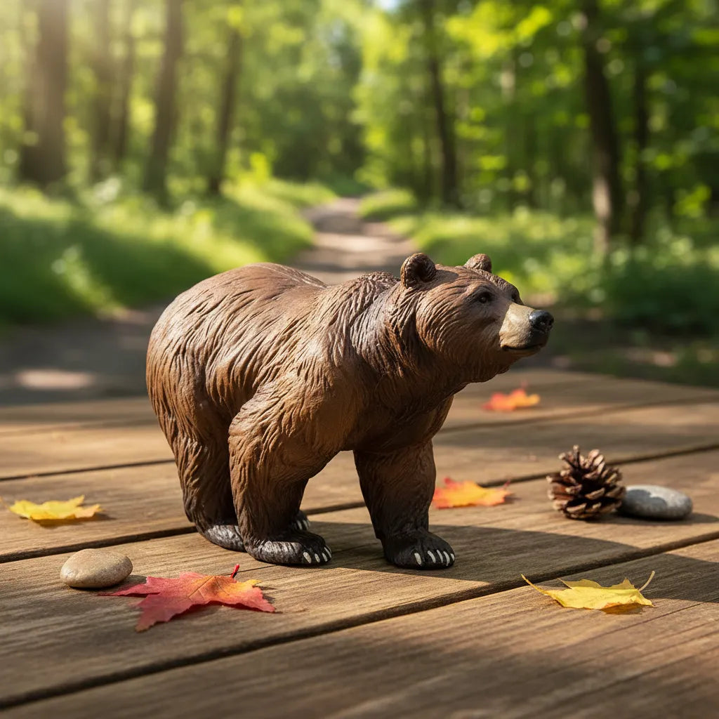 Figura Animales Oso Pirineo Pintado a Mano