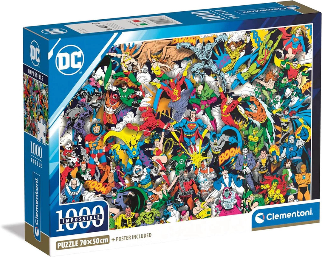 Rompecabezas 1000 Piezas Dc Comics Impossible Clementoni